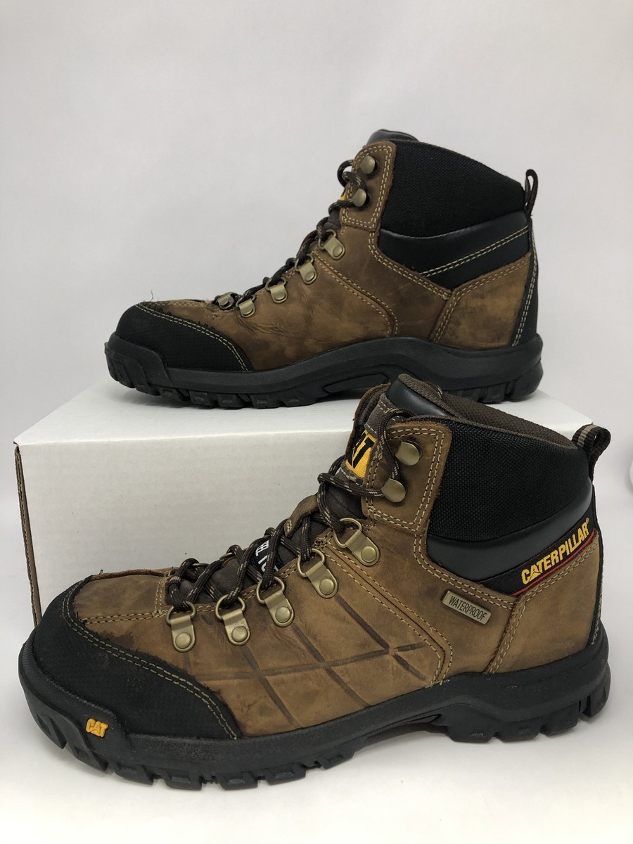 Cat Footwear Men's Threshold Waterproof Steel Toe Work Boot Real Brown Size 