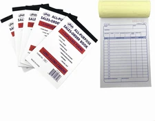 10 Pack Sales Order Book Receipt Invoice Duplicate Carbonless (50 Sets 4.25" X 6