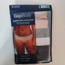 5pk GapBody Ladies Size L 12-14 Seamless Hipster Multi Colors Nylon Spandex NEW