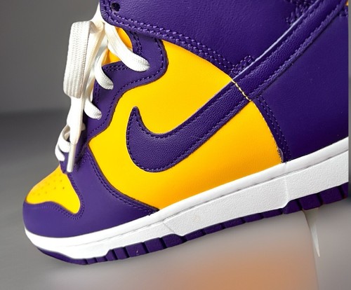 Dunk High Retro Purple Yellow Lakers DD1399-500 Size 8.5 Mens Shoes - Picture 12 of 21