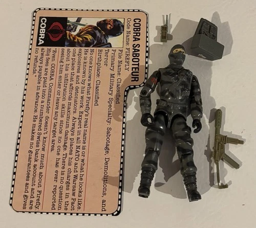 G.I. Joe Firefly 1984 Complete With File Card
