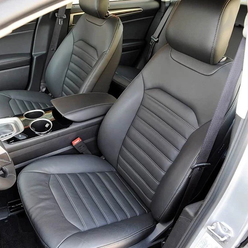 FUNDAS DE CUERO PARA ASIENTO DE COCHE PERSONALIZADAS MOTOPTES PARA FORD FUSION HYBRID ENERGI 2013-2020 Foto 4 de 4