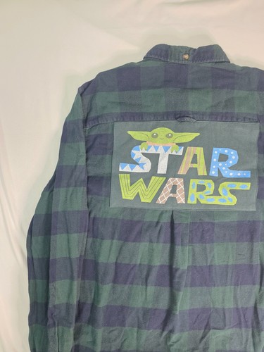 One-of-a-Kind Star Wars Grogu Custom Button-Down Shirt (Men's L) - Picture 3 of 12