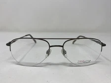 CLEARVISION WALTER/A C. GUNMETAL 56-19-145 Metal Half Rim Eyeglasses Frame D816