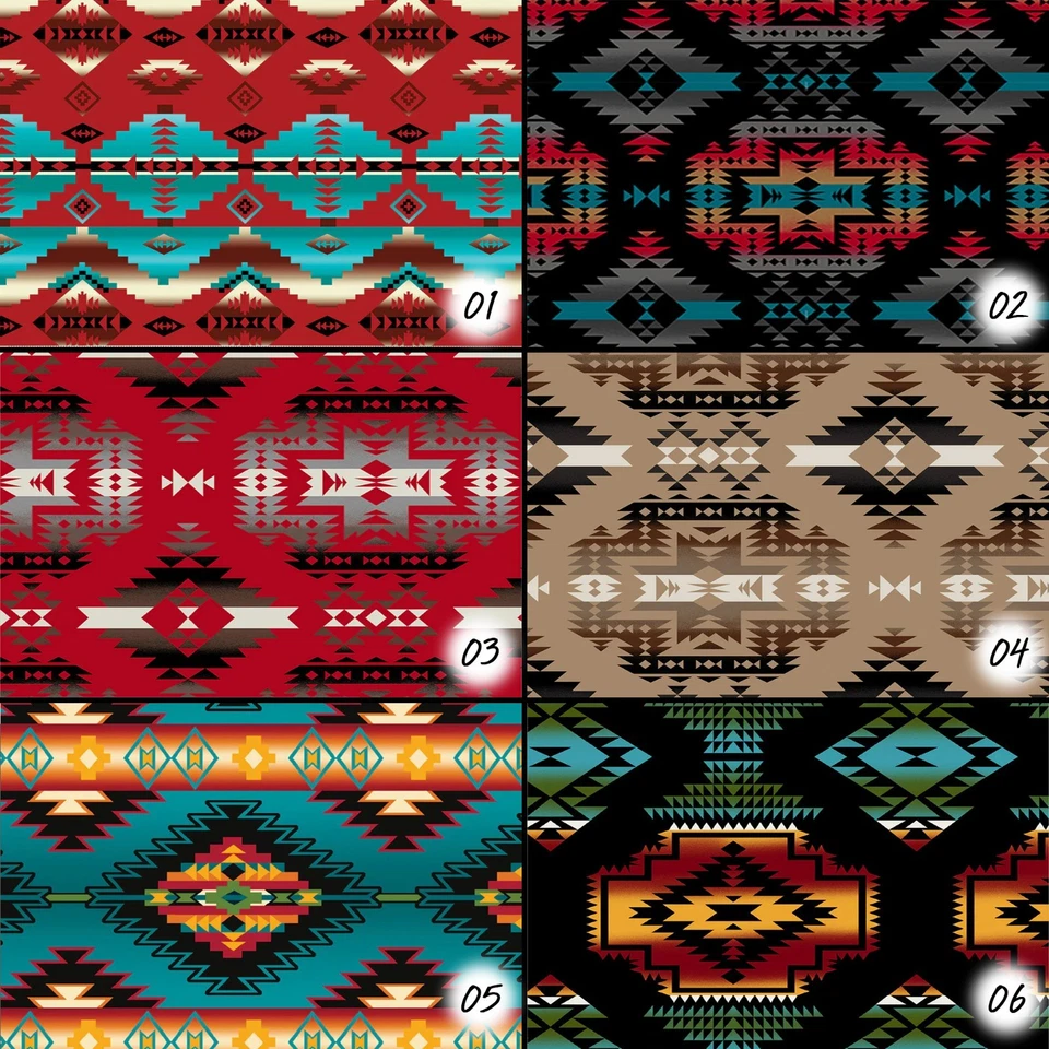 Native American Print Fleece Fabric - 60" Wide - Sold by The Yard & Bolt - Image 2 of 4