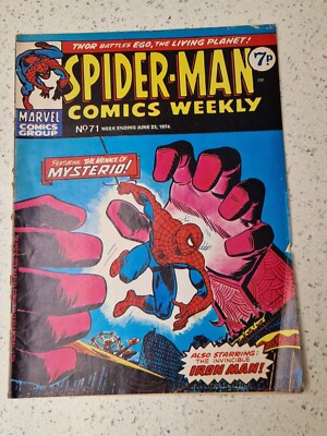 Spider-Man Comic Weekly # 71 Marvel UK comics,  June 22nd 1974
