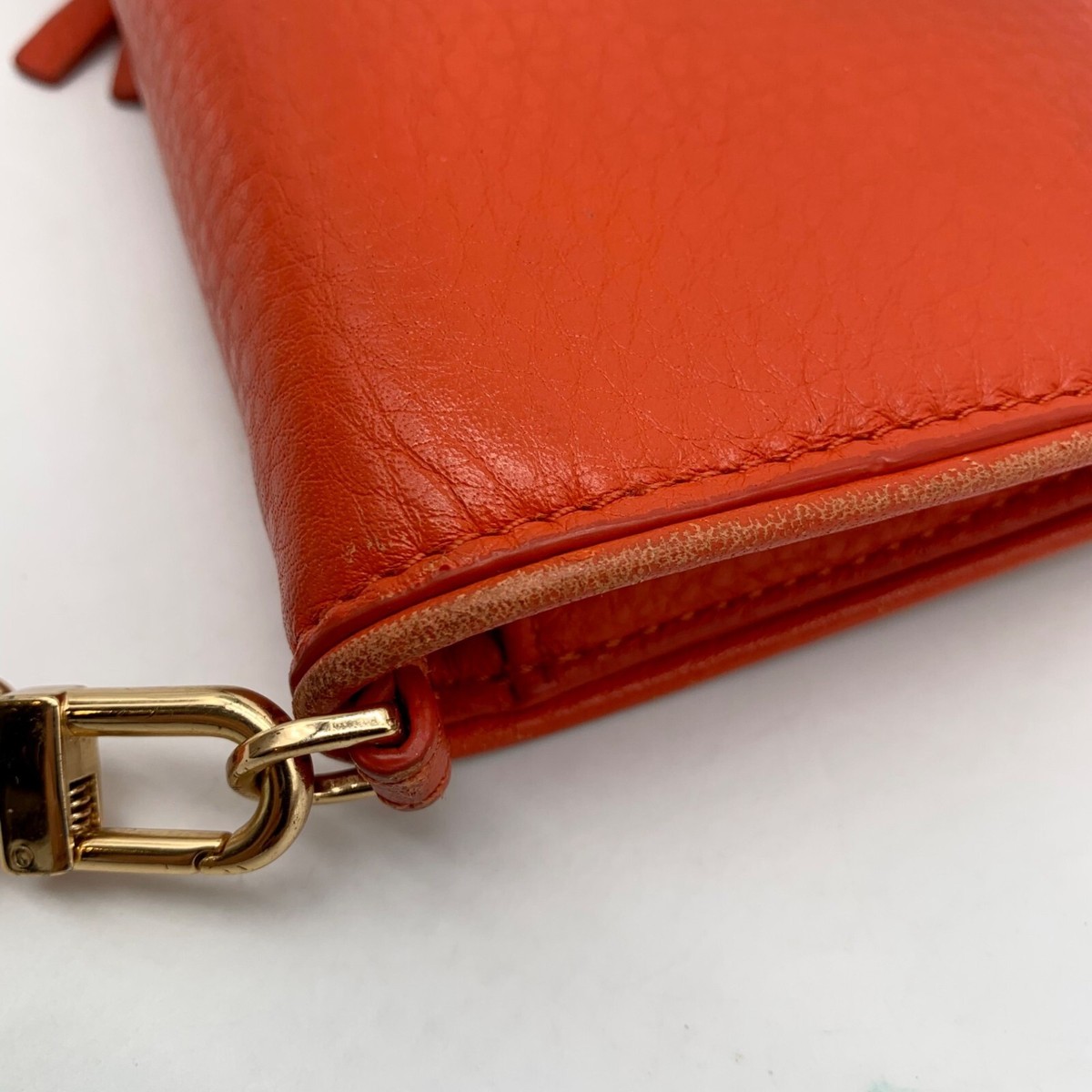 Tory Burch Orange Leather Britten Smartphone Wristlet | eBay