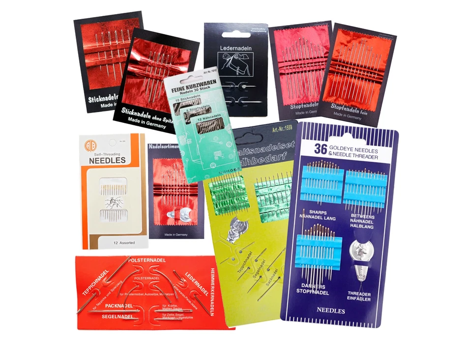 Nähnadeln Set Stopfnadel Ledernadel Sticknadeln Polsternadel versch.Nadeln Nähen
