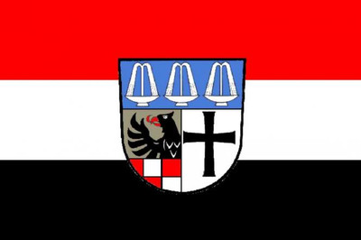Fahne Flagge Landkreis Bad Kissingen 40 x 60 cm Bootsflagge Premiumqualität