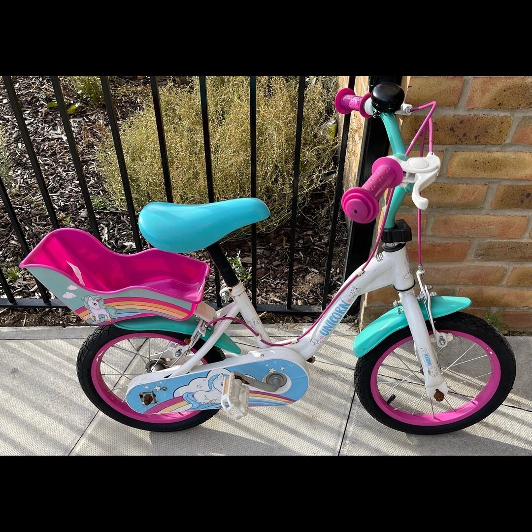 Rainbow Unicorn Unicorn Kids Bicycle Kids Bikes Smyths Toy Store - Main Image