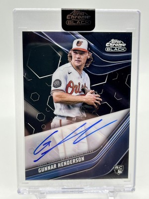 2023 Topps Chrome Black GUNNER HENDERSON RC Auto Rookie Baseball 