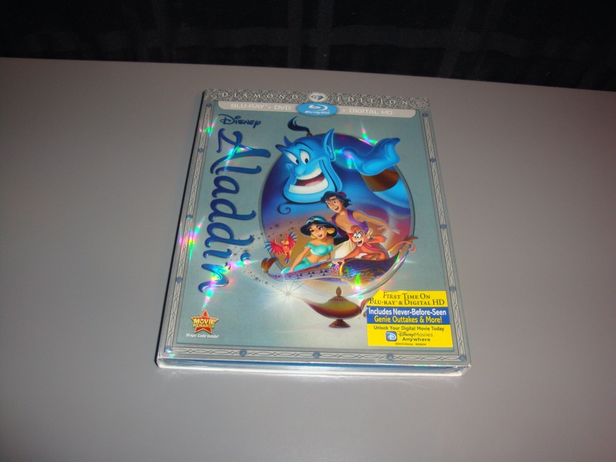 New Aladdin Disney Blu ray DVD 2-Disc Set Diamond Edition