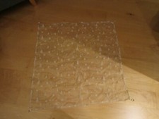 Organza Tischdecke Mitteldecke Weihnachten beige 80 x 80 cm mit Kristallanhänger