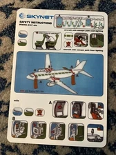 SKYNET AIRLINES B 737-400 Safety Card