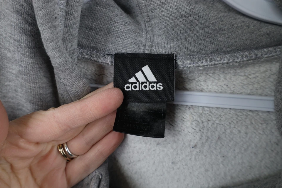 Vintage Y2K Adidas Mens 2XL Heavyweight Detroit Pistons Basketball Hoodie Gray - Image 4 of 4