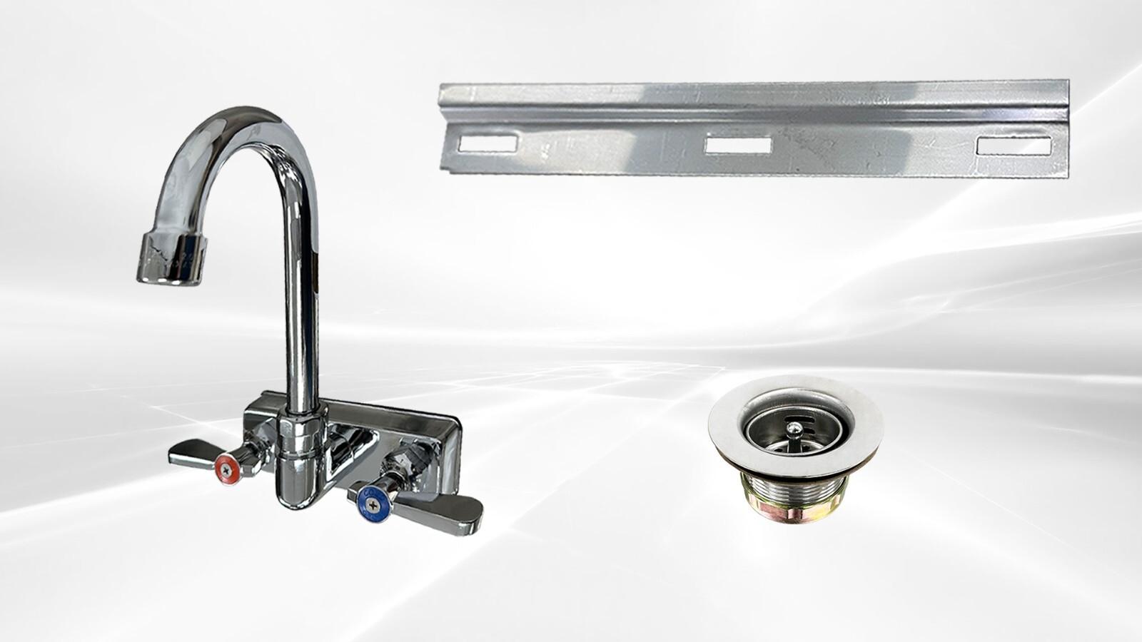 NEW 15" Stainless Steel Hand Splash Guard Sink w/ Faucet Kitchen Bar NSF