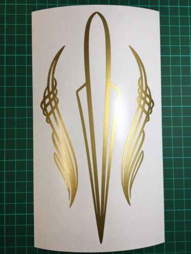 PINSTRIPE Design Stickers Decals Car Motorcycle Bike 210x110mm Gloss Gold - Picture 4 of 5
