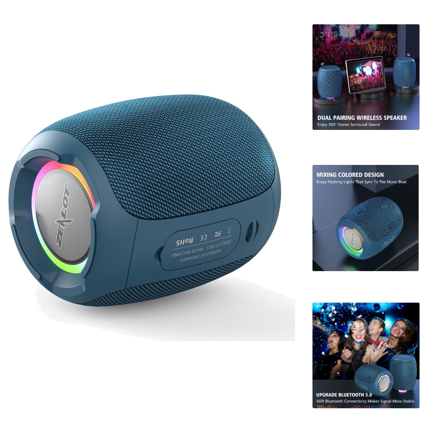 20W Portable Bluetooth Speaker with Stereo Sound and Waterproof Design-image