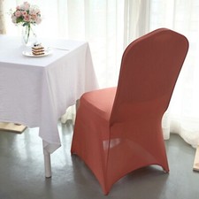 6 Terracotta SPANDEX CHAIR COVERS for Wedding Banquet Party Reception