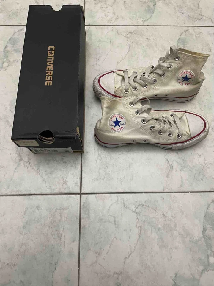 Converse Chuck Taylor All Star Hi Scarpe Donna /Bambina Bianche, EU 36, foto 1 di 5