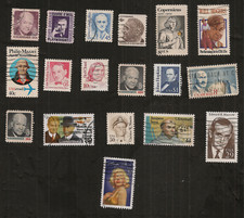 CELEBRITES USA ETATS - UNIS LOT DE 18 TIMBRES COLLECTION
