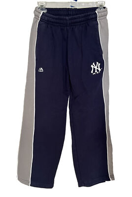 Boys Size Medium 10/12 New York Yankees Lined Sweatpants Majestic