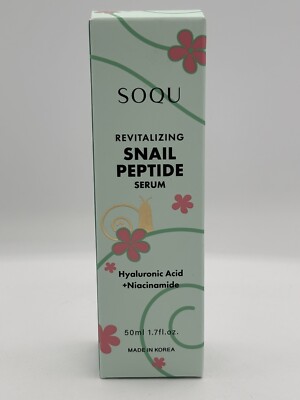 Korean SOQU Revitalizing Snail Peptide Serum Hyaluronic Acid+ Niacinamide