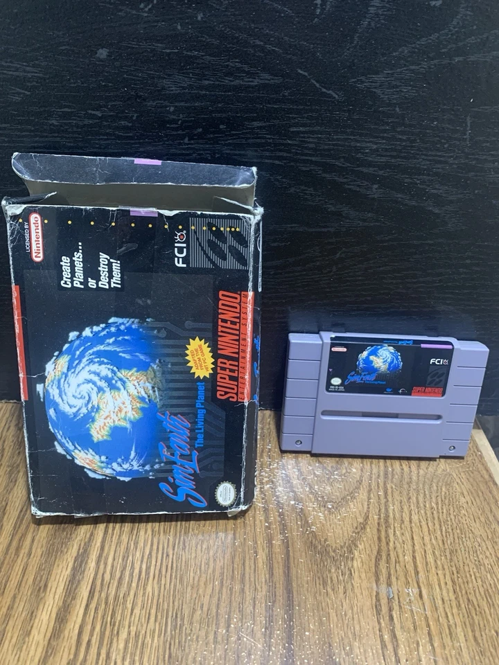 Sim Earth the Living Planet | Super Nintendo- SNES-Box & CARTRIDGE ONLY...TESTED - Image 4 of 4