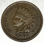 1901 Indian Head Cent F Fine Condition Penny 1c Cent - 2436