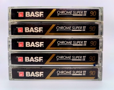 5x BASF  Chrome Super II 90  I  1993  |  neuwertig & unbeschriftet   |  1a