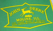 VINTAGE JOHN DEERE TRACTOR 11 3/4" PORCELAIN METAL GASOLINE OIL THERMOMETER SIGN