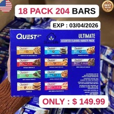 18 X Quest Ultimate Protein Bars Variety Pack 204 Snack Lot -Best By: 2026-03-04