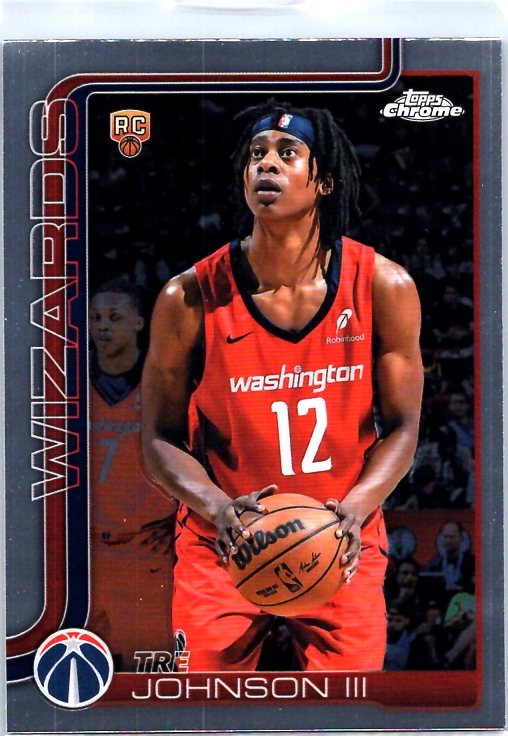 2025-26 Topps Chrome #256 Tre Johnson III Rookie Refractor