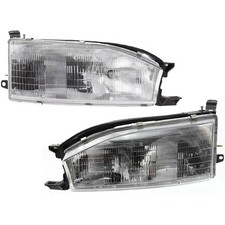 Headlight Set For 92 93 94 Toyota Camry Left And Right With Bulb 2pc
