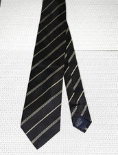 Burberry Black Silk Tie Embroidered With The Iconic Beige Nova Check Pattern