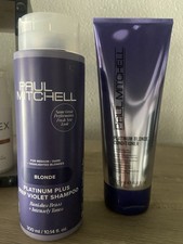 Paul Mitchell Platinum Blonde Shampoo 10.14oz  Conditioner 6.8oz Set  NEW 