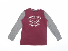 Camiseta Harry Potter Niño Quidditch Rojo Manga Larga 13-14 Años