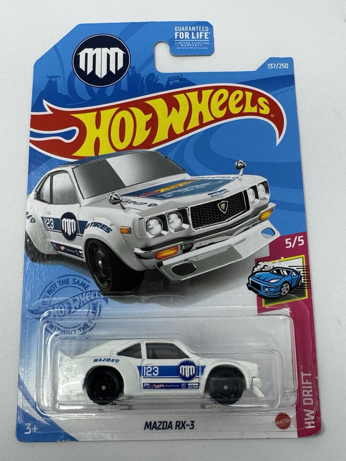 Hot Wheels 2021 Drift White Mazda RX-3 #137 A2
