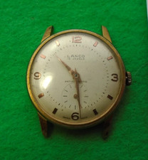 Vintage Lanco 15 Jewel Antimagnetic Gold Plated Gents Watch, 1950's Swiss Made