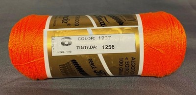 Finca Perle Cotton No 8 Thread 100g Tex 142 Color 1237 Tangerine 770 yards