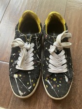 Zadig Voltaire Black Studded Leather Sneakers Size US 7.5 EU 38