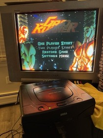 Sega Saturn Model 2 Console W/ Controller Cables 4 Games Tested Working