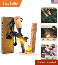Ultimate Fire Starter Survival Kit - 3/8" Ferro Rod with Eco-Friendly Components