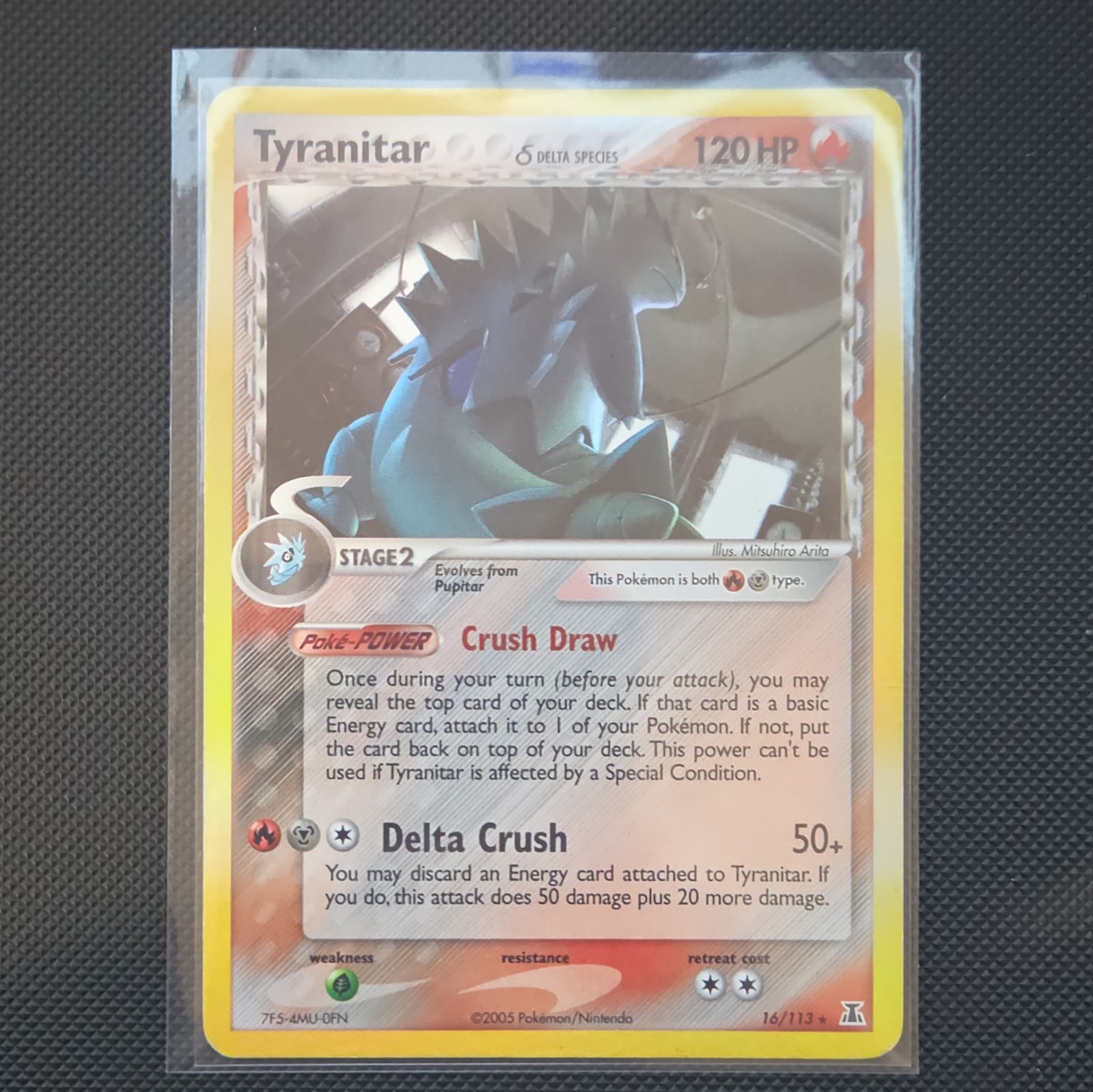 Pokémon TCG Tyranitar Delta Species Holo Rare Card 16/113