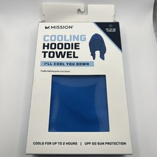 BLUE Mission Cooling Hoodie Towel Evaporative Cool Technology Keeps Cool UPF 50