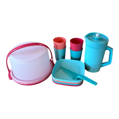 Tupperware Mini Party Set 11-Piece New Miniature Tea Party Kids EasyBake Pitcher