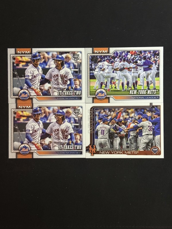 New York Mets Team Card LOT OF 4 - NM/Mint