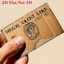 Official Real Cardboard Credit Card Debit Cash Skin Funny Decal Sticker Money Official Real Cardboard Credit Card Debit Cash Skin Funny Decal Sticker Money