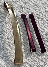 Vintage Goody Stay Tight Clasp Clip Hair Barrettes 2 USA Reddish Brown Gold 3