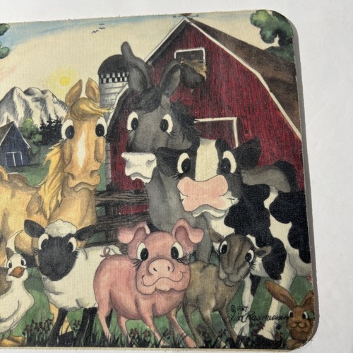 LISA RASMUSSEN computer mouse pad SIP OF SEATTLE COWS non-slip 9-1/2 x 7-1/2 IN - 第 3/5 張圖片